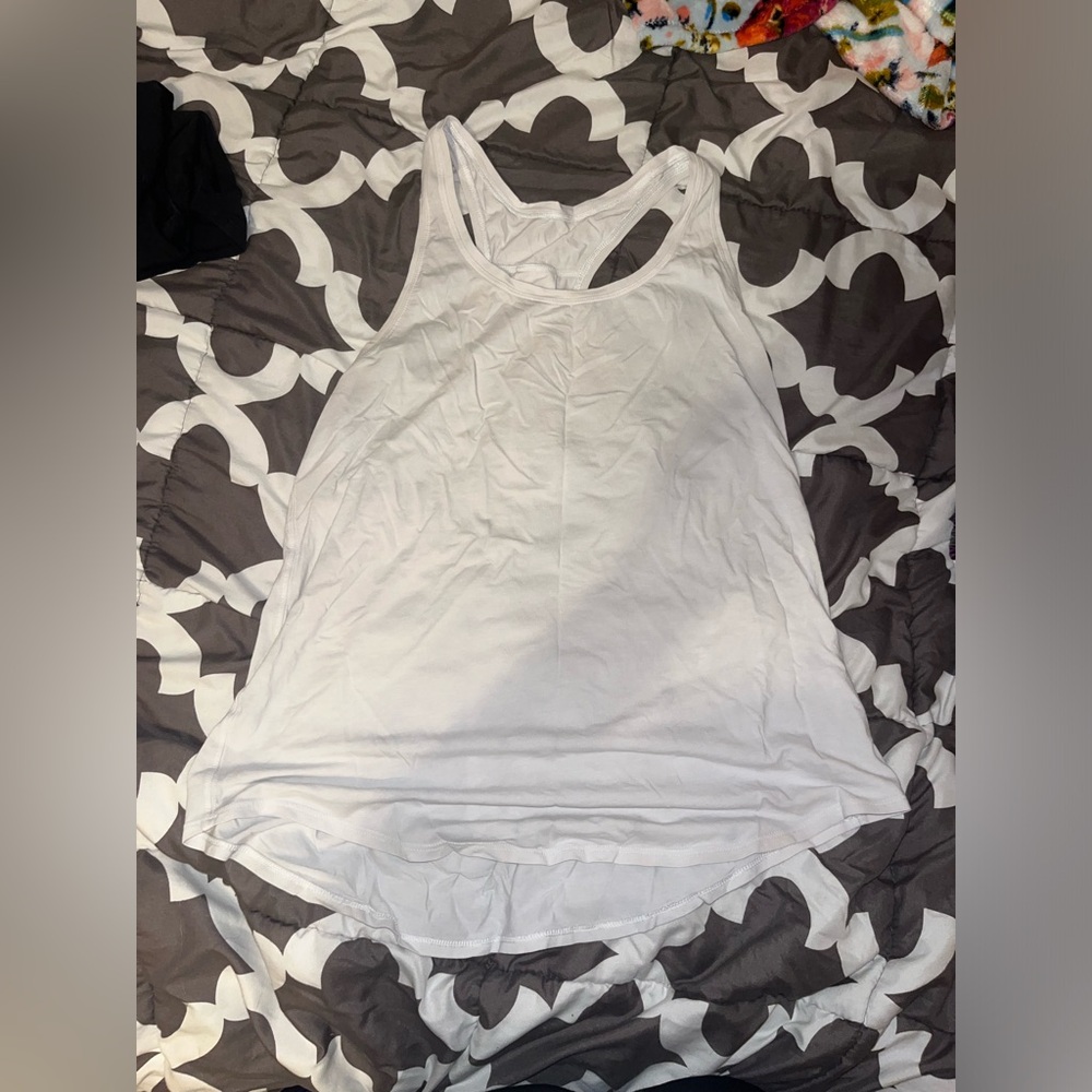 White lululemon race back tank size medium